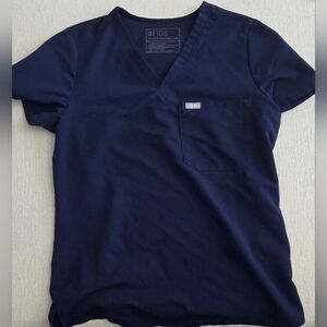 Navy Figs Catarina Scrub Top